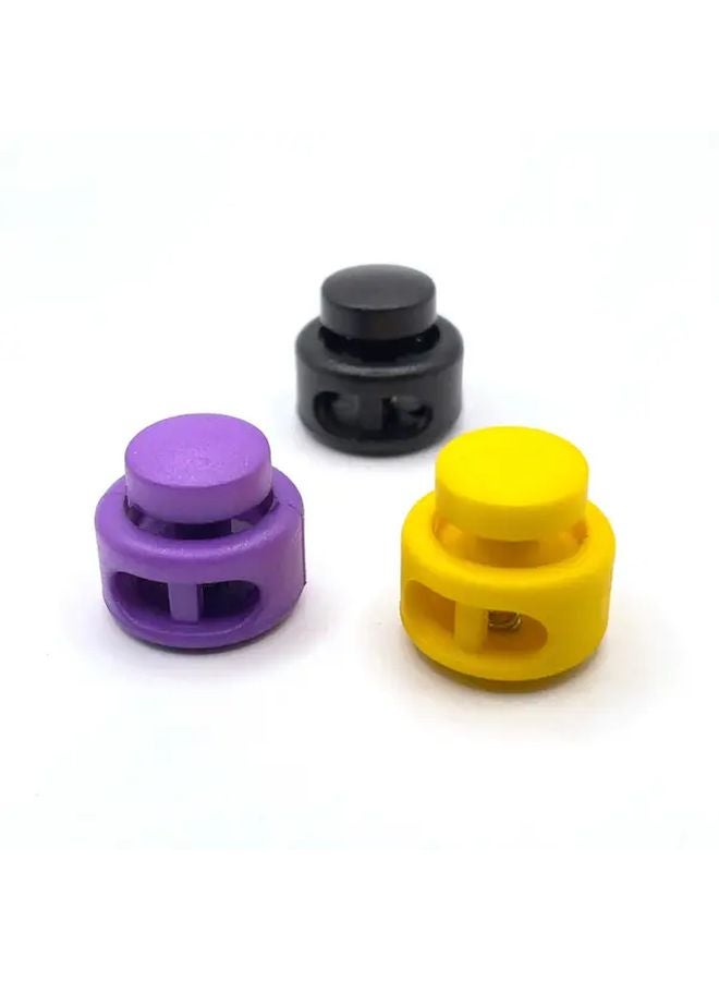 Light Blue Plastic Cord Lock Clamp Toggle Clip Stopper Buckles For Paracord Rope Drawstring Bag - Image 4